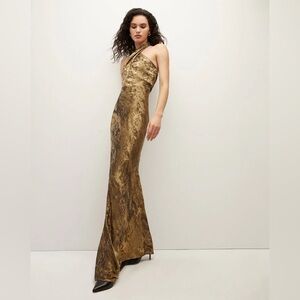 Veronica Beard Alberta Lamé Gold Dress, NWOT, Size 6